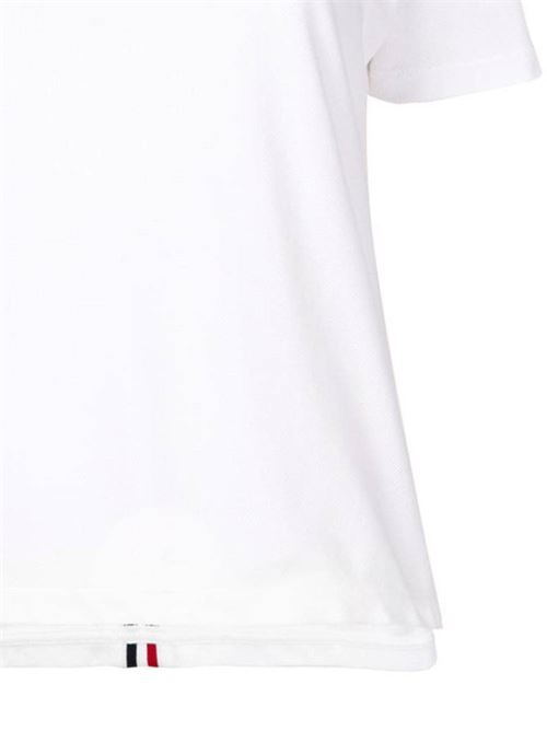 T-shirt bianca a righe Thom Browne | FJS013A00050100